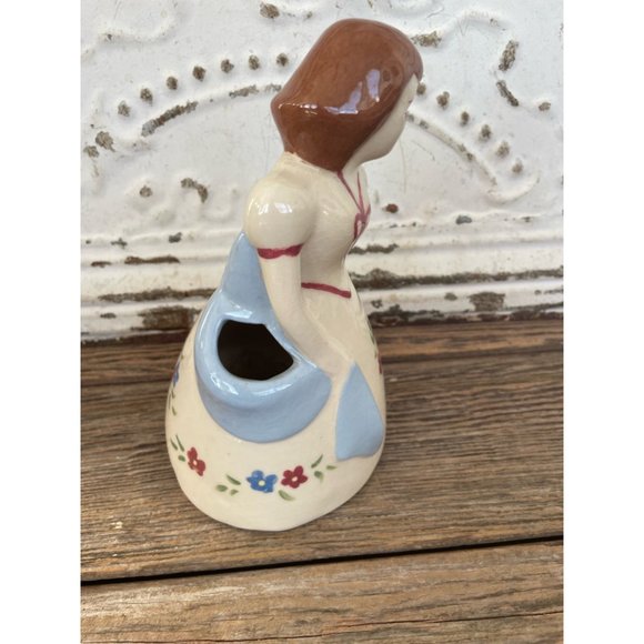 Vintage 1950s Weil Ware California Pottery Lady Double Planter Vase - Picture 10 of 11
